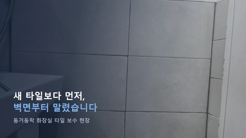 화장실 타일 들뜸 보수, 철거 후 바로 안 붙인 이유｜동거동락의 한 지점