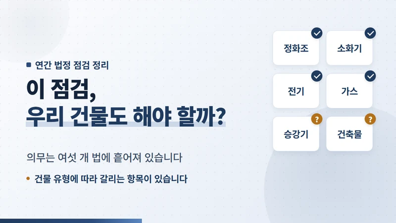 소방점검·법정 점검, 다가구·원룸 건물이 대상인지부터 가려냅니다