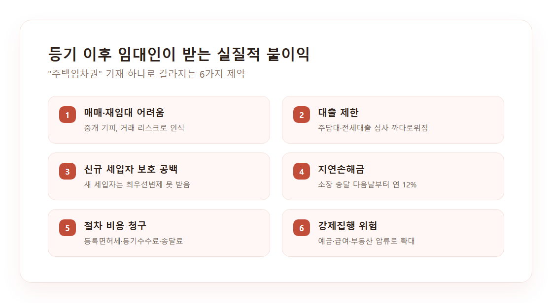 임차권등기명령 이후 임대인이 받는 실질적 불이익 정리표
