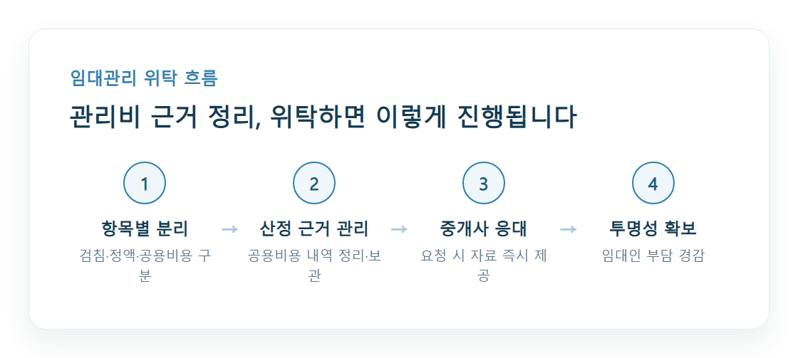 임대관리 위탁으로 정리되는 관리비 운영 흐름