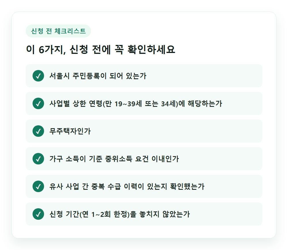 신청 전 체크리스트 인포그래픽