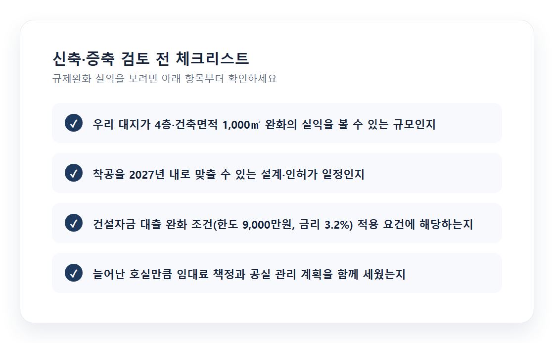 다가구주택 신축·증축을 검토하는 임대인을 위한 체크리스트 카드