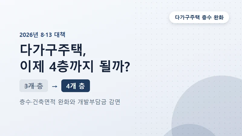 다가구주택 4층 규제완화, 8·13 대책이 임대인에게 주는 의미